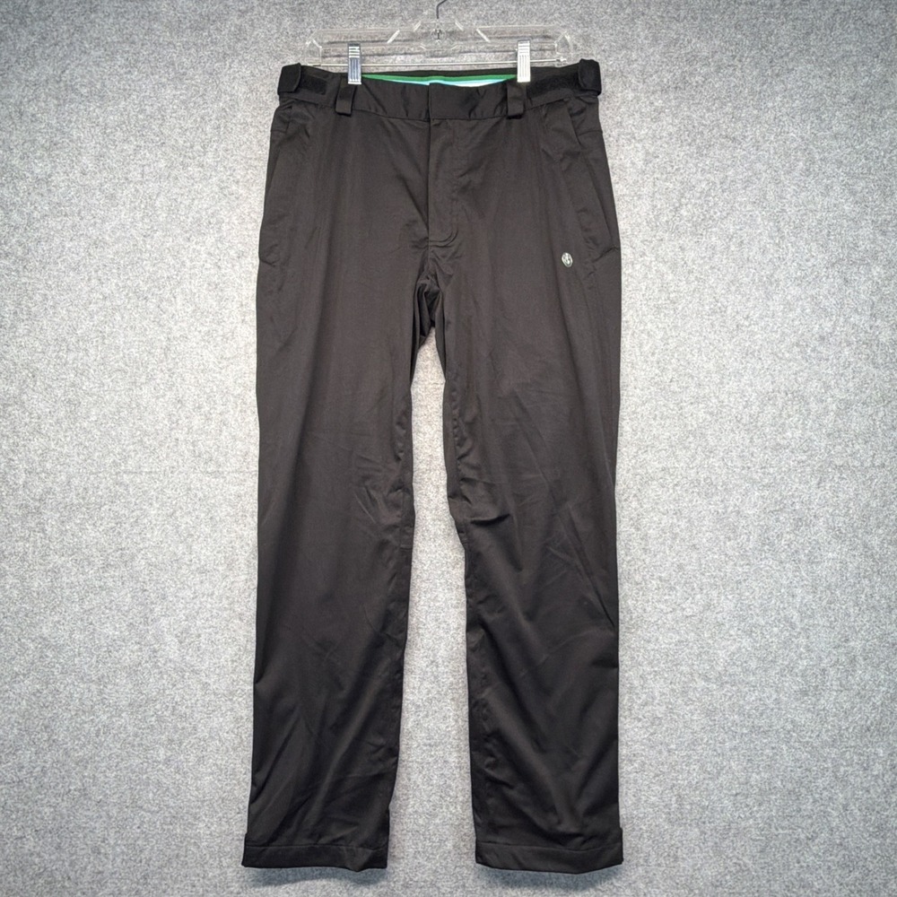 BMW Golf Sport Pants Mens 34 Travel Casual Pants Black Straight Fit 34x30